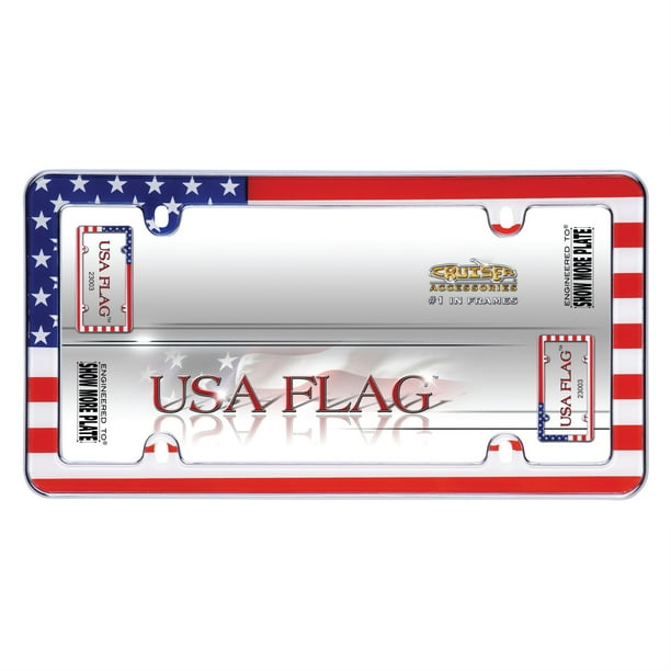 U.S Flag Photo License Plate Frame U.S Flag Photo License Plate Frame